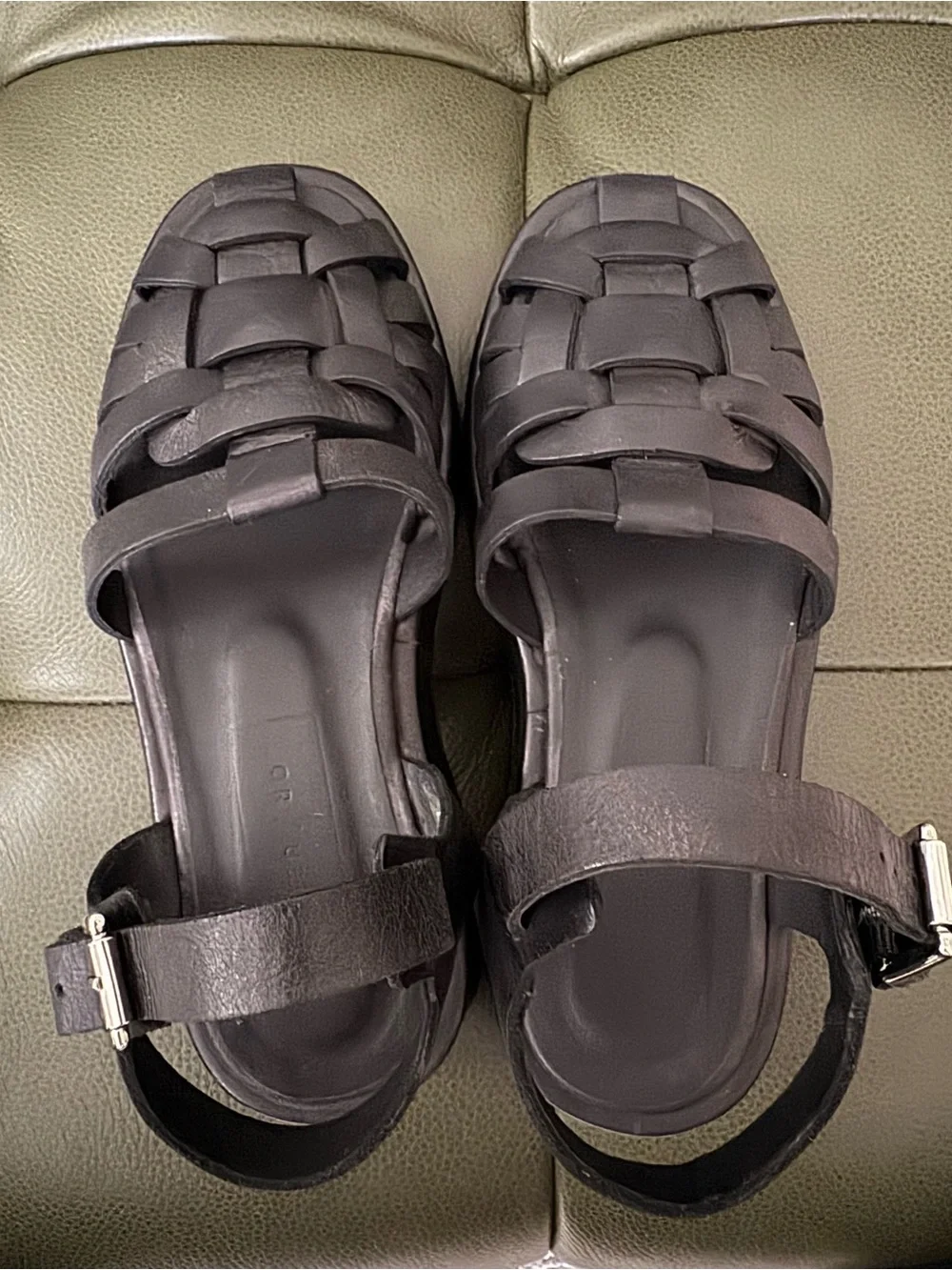 Either/Or Platform Fisherman sandals 37/black